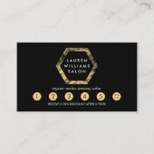 Golden Palms Spray Tanning Logo Black Loyalty Card Treuekarte (Vorderseite)