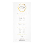 Golden Palms Spray Tanning Salon Logo auf Weiß Werbekarte (Vorne)