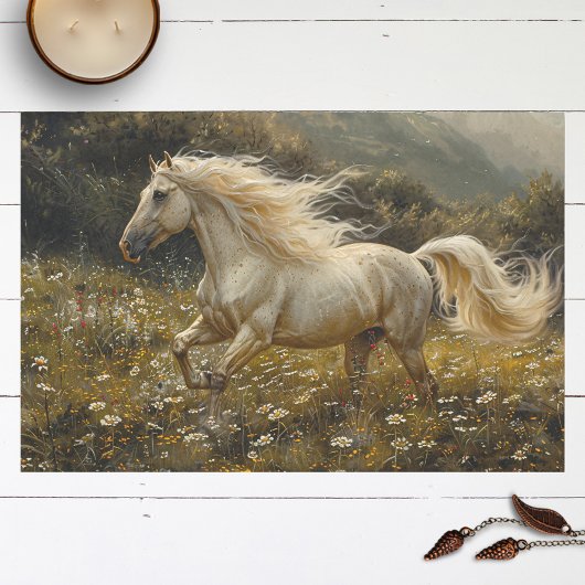 Golden Palomino Horse Malerei Seidenpapier