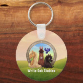 Golden Palomino Pferdewerbung Schlüsselanhänger (Rückseite)