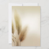 Golden Pampas Grass Bohemisch Boho Wedding Einladung (Rückseite)