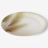 Golden Pampas Grass Bohemisch Boho Wedding Pappteller (Schrägansicht)