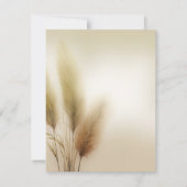 Golden Pampas Grass Bohemisch Boho Wedding RSVP Einladung (Rückseite)