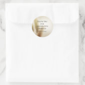 Golden Pampas Grass Bohemisch Boho Wedding Runder Aufkleber (Tasche)