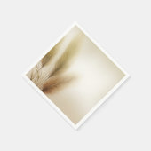 Golden Pampas Grass Bohemisch Boho Wedding Serviette (Ecke)