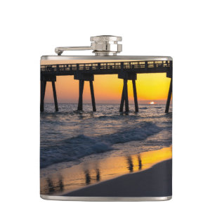 Golden Panama City Beach Sonnenuntergang Flasche Flachmann