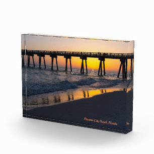 Golden Panama City Beach Sonnenuntergang Fotoblock
