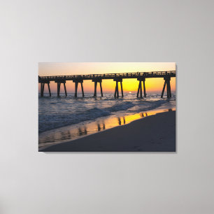 Golden Panama City Beach Sonnenuntergang Leinwand