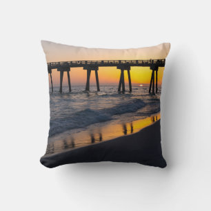 Golden Panama City Beach Sonnenuntergang Lounge Kissen