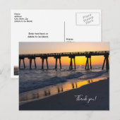 Golden Panama City Beach Sunset Reflektion Danke U Postkarte (Vorne/Hinten)