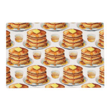 Golden Pancake Morning Wasserfarbsirup und Butter