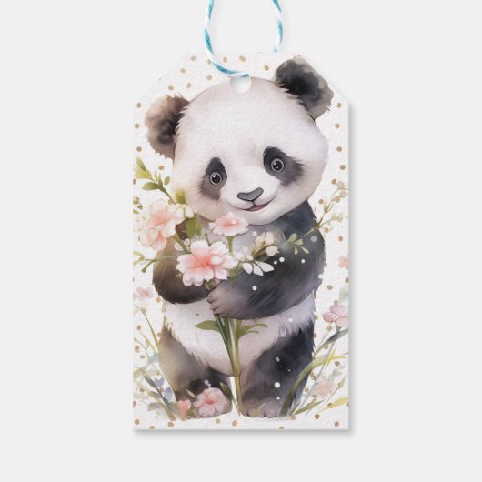 Golden Panda Geschenkanhänger (Rückseite)