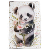 Golden Panda Geschenktasche Mittlere Geschenktüte (Rückseite)