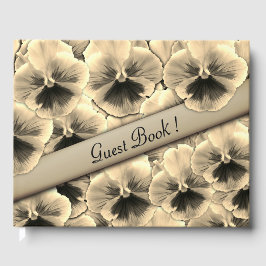 Golden Pansy Guest Book Gästebuch