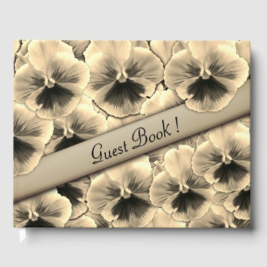 Golden Pansy Guest Book Gästebuch (Vorderseite)