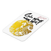 Golden Papercut Vietnamesisch Rooster Custom Year Magnet (Linke Seite)