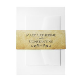 Golden Parchment Ristorante della Carrà Einladungsbanderole