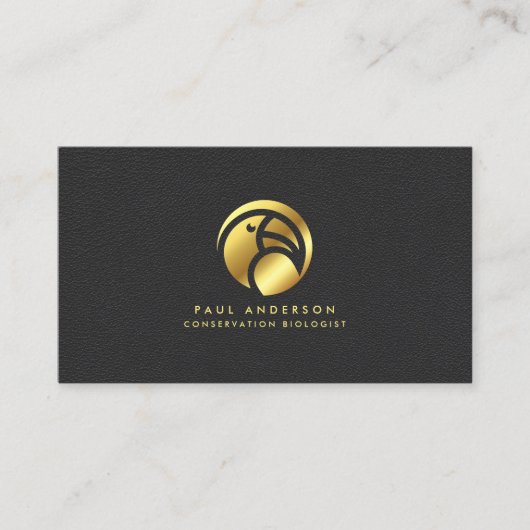 Golden Parrot Logo Conservation Biologe Visitenkarte (Vorderseite)