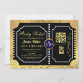 Golden Party qr Code Ticket Einladung (Vorderseite)