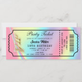 Golden Party Ticket Invitation Einladung (Vorderseite)