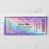 Golden Party Ticket Invitation Einladung (Vorderseite)