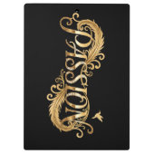 Golden Passion – Luxury Typography Inspirational D Klemmbrett (Rückseite)