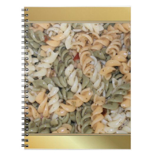 Golden Pasta Noodles Notizblock (Vorderseite)