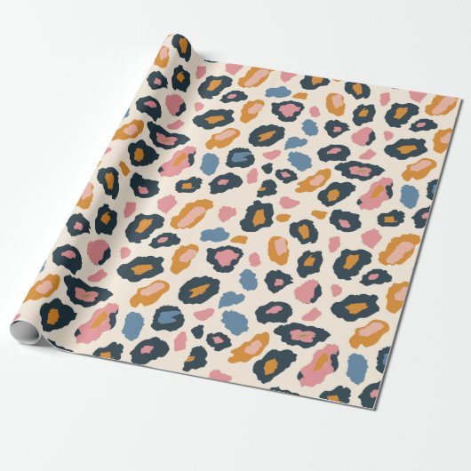 Golden Pastel Leopard Spots Geschenkpapier (Ungerollt)