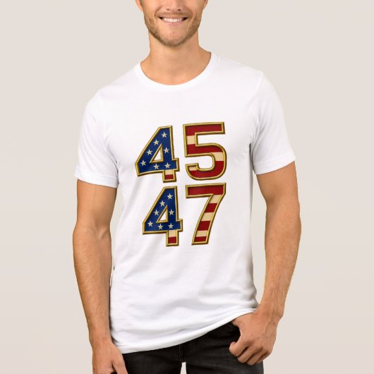 Golden Patriot Power - 45 & 47 Bold USA T - Shirt (Vorderseite)