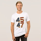 Golden Patriot Power - 45 & 47 Bold USA T - Shirt (Vorderseite voll)