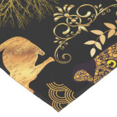 Golden Pattern 03.bw Black BG Großer Tischläufer (Ecke)