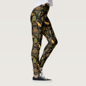 Golden Pattern 03.bw Black BG Leggings (Rechts)