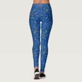 Golden Pattern 05.bw Blue BG Leggings (Rückseite)