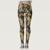 Golden Pattern 06.bw DGrey BG Leggings (Vorderseite)