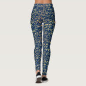 Golden Pattern 08.bw DBlue BG Leggings (Rückseite)