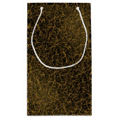 Golden Pattern 09.bw Black BG Kleine Geschenktüte (Rückseite)