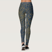Golden Pattern 09.bw Dblue BG Leggings (Rückseite)