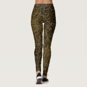 Golden Pattern 09.bw DGreen BG Leggings (Rückseite)