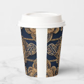 Golden patterns AI art  Pappbecher (Links)