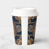 Golden patterns AI art  Pappbecher (Rechts)