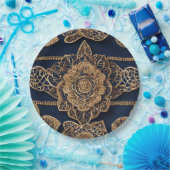 Golden patterns AI art Pappteller (Party)