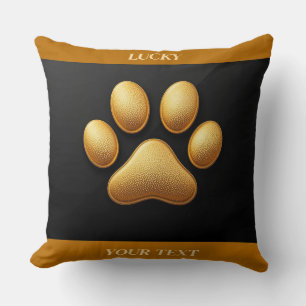 Golden Paw Print Design Stilvolles Geschenk für Ti Kissen