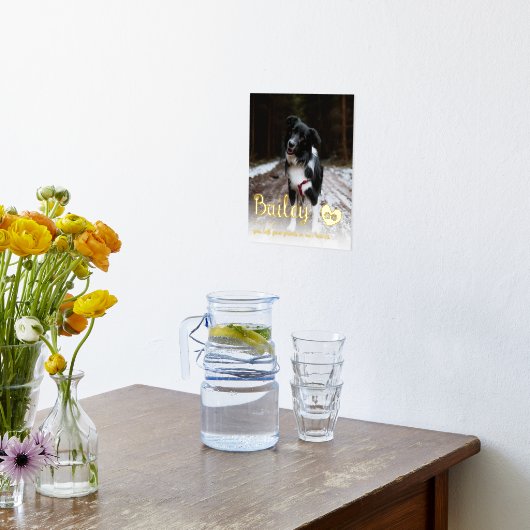 Golden Paw Prints in unserem Hearts Dog Memorial Foliendrucke (Ablage(Küche))