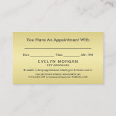 Golden Paw Prints on Black with Custom Name Terminkarte (Rückseite)