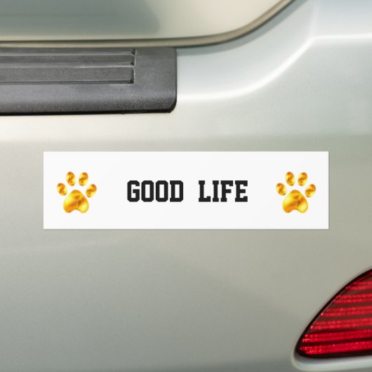 Golden Paws Gutes Leben Autoaufkleber (Auf Auto)