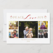 Golden Peace Liebe Freude 5 Fotos Collage Weihnach (Vorderseite)