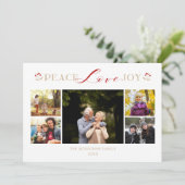 Golden Peace Liebe Freude 5 Fotos Collage Weihnach (Stehend Vorderseite)