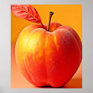 Golden Peach Perfektes Design Poster