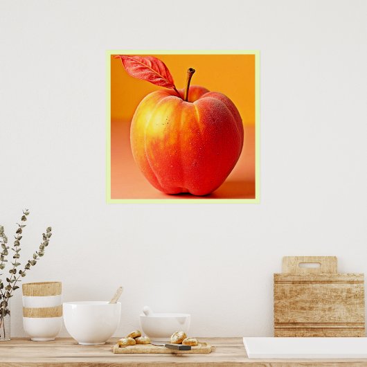 Golden Peach Perfektion Design Poster (Küche)