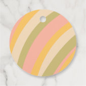 Golden Peach Retro Gefallen Tag Geschenkanhänger (Rückseite)